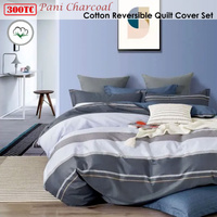 Pani Charcoal Reversible Quilt Cover Set King thumbnail