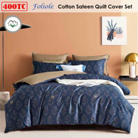 400TC Cotton Sateen Quilt Cover Set Foliole Queen thumbnail