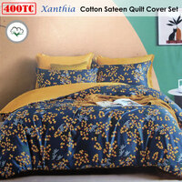 400TC Cotton Sateen Quilt Cover Set Xanthia Queen thumbnail