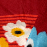 Assorted Extra Large Print Polar Fleece Throw Rug 150 x 200 cm Burgundy Floral thumbnail