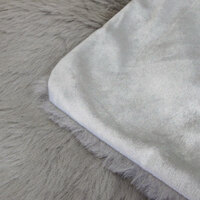 Tuscany Luxury Faux Sheep Wool Fur Throw Rug Silver thumbnail