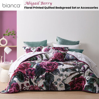 Bianca Abigail Berry Floral Printed Quilted Bedspread Set Super King thumbnail