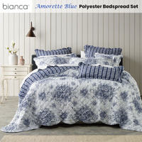 Bianca Amorette Blue Polyester Bedspread Set Single thumbnail
