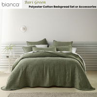 Bianca Bari Green Polyester Cotton Bedspread Set King thumbnail