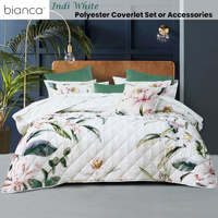 Bianca Indi White Polyester Coverlet Set Single/Double thumbnail