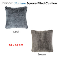 Bianca Hotham Square Filled Cushion 43 x 43 cm Coal thumbnail