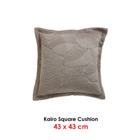 Bianca Kairo Taupe Square Filled Cushion thumbnail