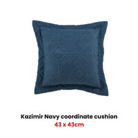 Bianca Kazimir Navy Square Filled Cushion thumbnail
