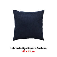 Bianca Lebron Indigo Jacquard Square Filled Cushion thumbnail