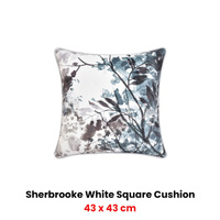 Bianca Sherbrooke White Velvet Square Filled Cushion 43 x 43cm thumbnail