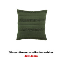 Bianca Vienna Green Coordinate Square Filled Cushion thumbnail