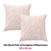 Bianca Pair of Ella Blush European Pillowcases 65 x 65cm thumbnail