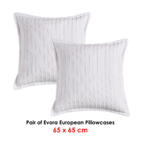 Bianca Pair of Evora White European Pillowcases thumbnail