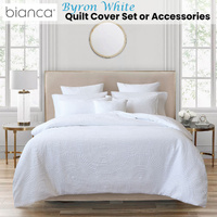 Bianca Byron White Quilt Cover Set Queen thumbnail
