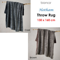 Bianca Hotham Throw Rug 130 x 160 cm Brown thumbnail