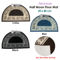 Newton Half Moon Floor Mat 50 x 80cm Black thumbnail