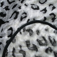 375gsm 1 Ply Animal Print Faux Mink Blanket Queen 200x240 cm Snow Leopard thumbnail