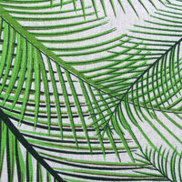 Cotton Green Palm Leaves Oblong Table Cloth 150 x 230cm thumbnail