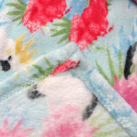 190GSM Fashion Printed Ultra Soft Coral Fleece Throw 127 x 152cm Cockatoo Sky Blue thumbnail