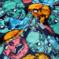 190GSM Boys Cool Ultra Soft Coral Fleece Throw 127 x 152cm Screaming Skulls thumbnail
