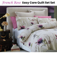 Belmondo French Rose Easy Care Quilt Cover Set King thumbnail