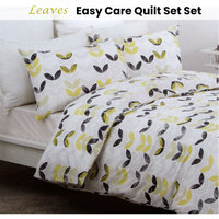 Belmondo Leaves Easy Care Quilt Cover Set Queen thumbnail