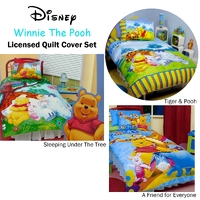 Disney Winnie The Pooh Quilt Cover Set Tiger & Pooh Single thumbnail
