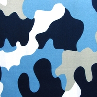 Army Camouflage Blue Quilt Cover Set Single thumbnail
