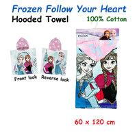 Caprice Frozen Follow Your Heart Cotton Hooded Licensed Towel 60 x 120 cm thumbnail