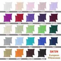 PepperMIll Satin European Pillowcases ( Pair ) PURPLE thumbnail