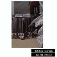 Boudoir Caledonia Black Silver Round Tablecloth thumbnail