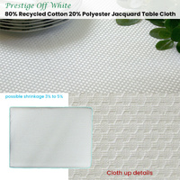 Invitation Prestige Cotton Rich Jacquard Off White Table Cloth 160 x 300 cm thumbnail