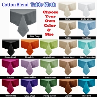 Hoydu Cotton Blend Table Cloth 170cm x 360cm  - PEBBLE thumbnail