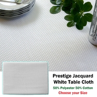 Invitation Prestige Jacquard White Table Cloth 160 x 220 cm thumbnail