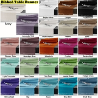 100% COTTON Ribbed Table Runner Nostalgia Rose 45 x 150cm thumbnail