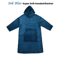 Accessorize Ink Blue Super Soft Hooded Blanket Extra Large thumbnail