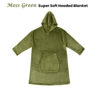 Accessorize Moss Green Super Soft Hooded Blanket Extra Large thumbnail