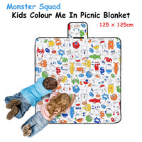 Happy Kids Monster Squad Colour Me In Picnic Blanket 125 x 125 cm thumbnail