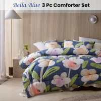 Accessorize Bella Blue Floral 3 Piece Comforter Set King thumbnail