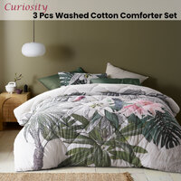 Accessorize Curiosity Washed Cotton Printed 3 Piece Comforter Set Queen thumbnail