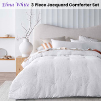 Accessorize Elma White Jacquard 3 Piece Comforter Set King thumbnail