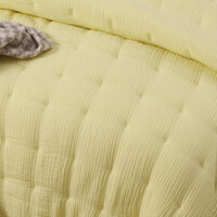 Vintage Design Homewares 3 Piece Hugo Cotton Gauze Quilted Comforter Set Butter Queen thumbnail