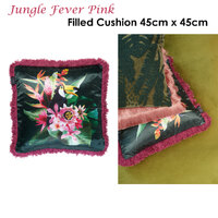 Bedding House Jungle Fever Pink Filled Cushion thumbnail