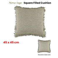 Accessorize Nova Sage Square Filled Cushion 45cm x 45cm thumbnail