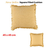 Accessorize Nova Yellow Square Filled Cushion 45cm x 45cm thumbnail
