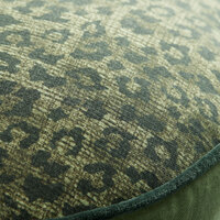 Bedding House Pardus Luxury Cotton Round Filled Cushion - Green thumbnail