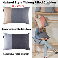 Bedding House Remix Blue Filled Cushion 40cm x 60cm thumbnail