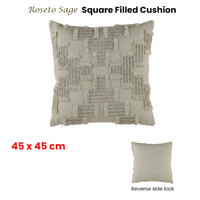Accessorize Roseto Sage Square Filled Cushion 45cm x 45cm thumbnail