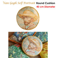 Bedding House Van Gogh Self Portrait Round Cushion thumbnail