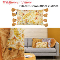 Bedding House Wildflower Yellow Filled Oblong Cushion thumbnail